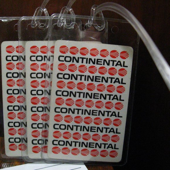 Continental Airlines Vintage Playing Card Luggage Tags (3) - Picture 2 of 4